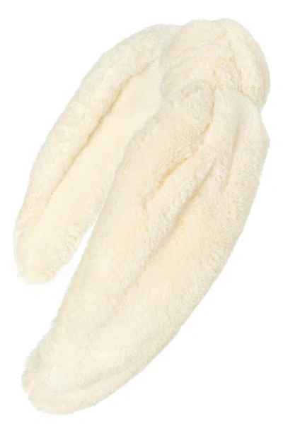 Bp. Top Knot Fleece Headband In Ivory