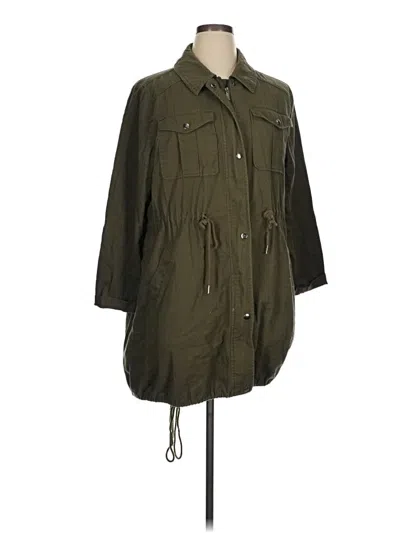Pre-owned Bp. Trenchcoat In Green