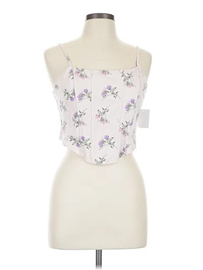 Bp. Tube Top Pink Strapless Neckline Tops In White