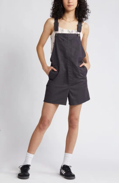 Bp. Twill Short Overalls In Black