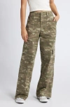 Bp. Twill Wide Leg Cargo Pants In Olive Altitude Camo