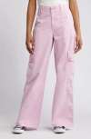 Bp. Twill Wide Leg Cargo Pants In Purple Pastel