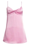 Bp. Twist Front Satin Minidress In Pink