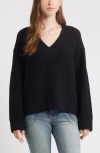 Bp. V-neck Thermal Sweater In Black