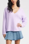 Bp. V-neck Thermal Sweater In Purple