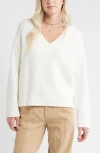 Bp. V-neck Thermal Sweater In White