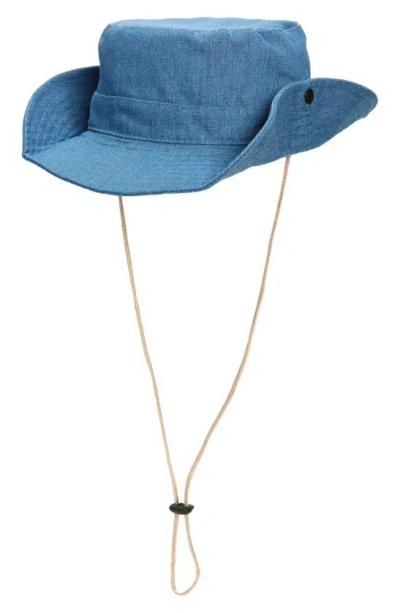 Bp. Washed Cotton Bucket Hat In Blue Denim