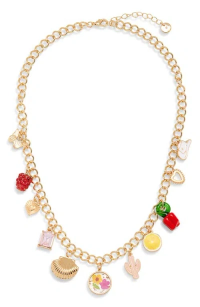 Bp. Western Mixed Charm Necklace In Gold