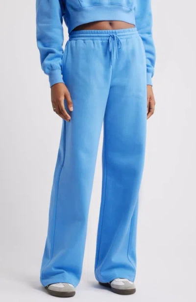 Bp. Wide Leg Fleece Pants In Blue