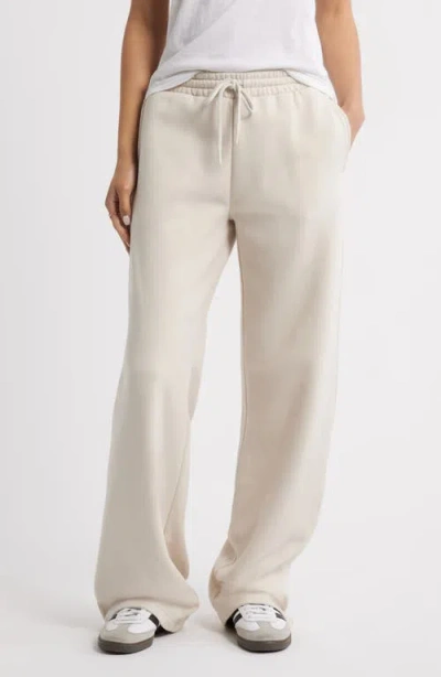 Bp. Wide Leg Fleece Pants In White