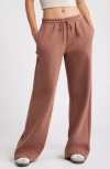 Bp. Wide Leg Fleece Pants In Brown Coffee