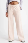 Bp. Wide Leg Fleece Pants In Pink Sepia