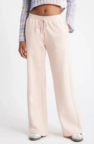 Bp. Wide Leg Fleece Pants In Pink Sepia