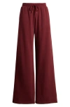 Bp. Wide Leg Fleece Pants In Red Grape