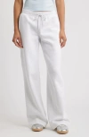 Bp. Wide Leg Fleece Pants In White