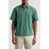 Bp. Windowpane Check Short Sleeve Cotton Button-up Shirt