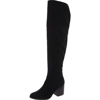 Bp. Womens Slit Faux Suede Over-the-knee Boots In Black
