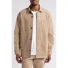 Bp. Workwear Stretch Cotton Canvas Overshirt In Tan Amphora