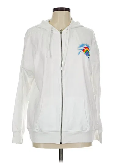 Pre-owned Bp. Zip Up Hoodie In White