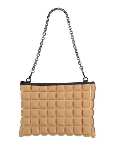 Bprime Woman Handbag Camel Size - Textile Fibers In Sand