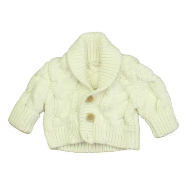 Pre-owned Br Baby Kids' Unisex Ivory Cardigan In White