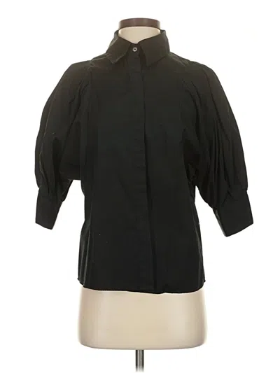 Pre-owned Br Standard 3/4 Sleeve Button Down Shirt In Black