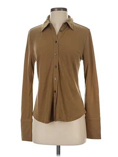 Pre-owned Br Standard Long Sleeve Blouse In Brown