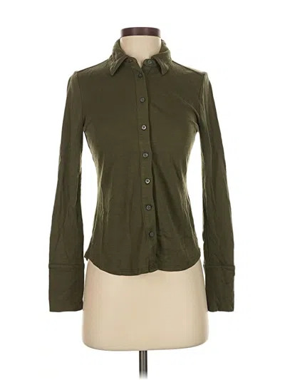 Pre-owned Br Standard Long Sleeve Blouse In Green