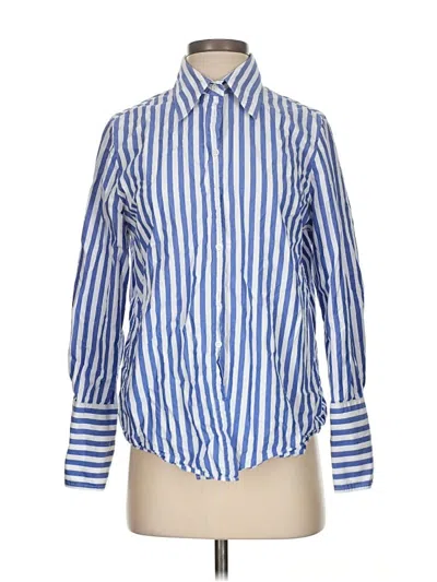 Pre-owned Br Standard Long Sleeve Button Down Shirt In Blue