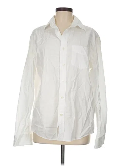 Pre-owned Br Standard Long Sleeve Button Down Shirt In White