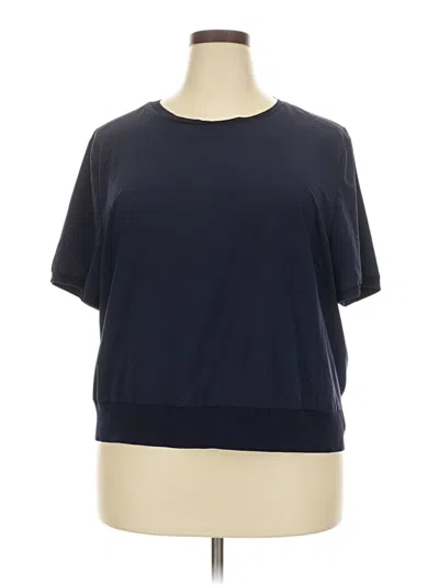 Pre-owned Br Standard Short Sleeve Top Blue Crew Neck Tops
