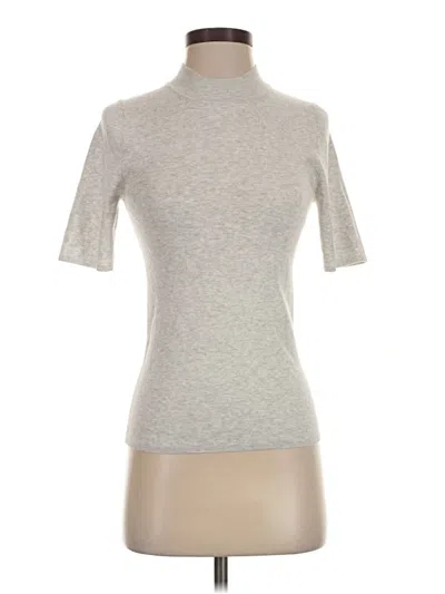 Pre-owned Br Standard Short Sleeve Top Gray Mock Neckline Tops