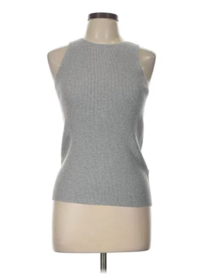 Pre-owned Br Standard Sleeveless Top Gray Halter Neckline Tops