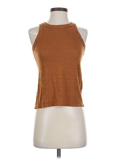 Pre-owned Br Standard Tank Top Brown Halter Neckline Tops