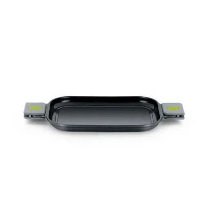 Bra Cookware Ceramic Nonstick Griddle With Removable Handles, 12.6 X 9.4-inch In Black
