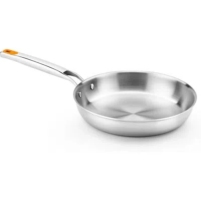 Bra Cookware Efficient Inox 3-ply Frying Pan | 8 Inches Professional Skillet | 3-layer Stainless Steel Pan | Full In Polished Finish