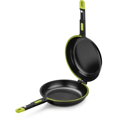 Bra Cookware Foodie Dual Frying Pan | 9.5 Inches Double Skillet For Spanish Omelets &  Frittatas | Pfoa Free Trip In Black