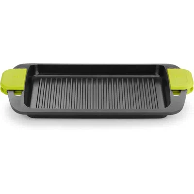 Bra Cookware Foodie Rectangular Ribbed Grill | 15.7inx11in Cast Aluminum  Griddle | Triple Nonstick Coating | Ful In Black