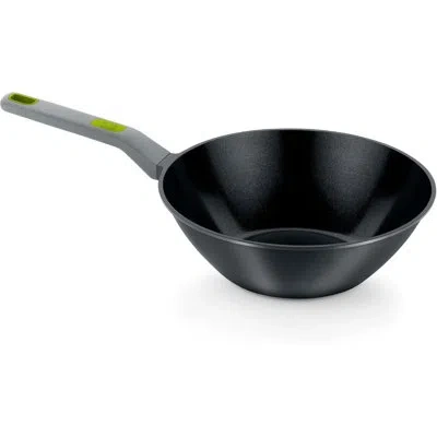 Bra Cookware Life Ceramic Nonstick Wok | 11 Inch 6.6 Quart Recycled Aluminum Stir-fry Skillet | Ceramic Nonstick  In Grey