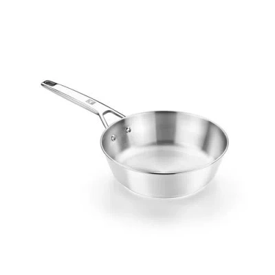 Bra Cookware Signature Stainless Steel Professional Deep High Side Frypan, 8-inch In Silver