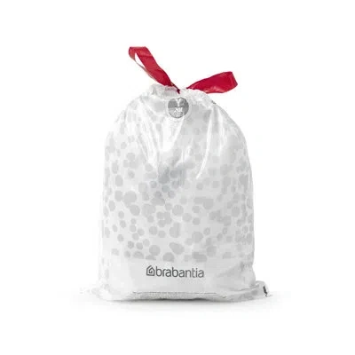 Brabantia 5.3 Gallons Plastic Trash Bags - 120 Count In White;red