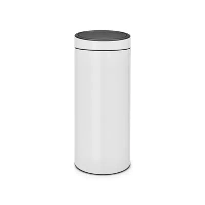 Brabantia 8 Gallon Touch Top Trash Can In White