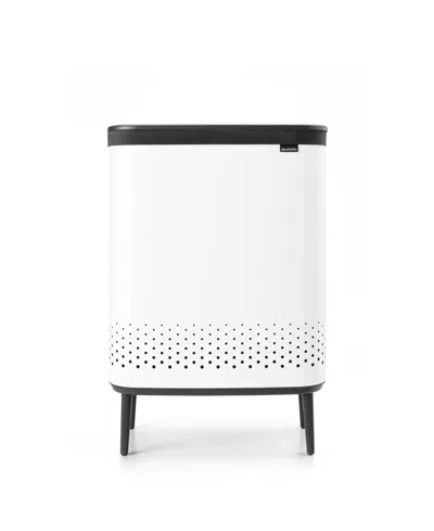 Brabantia Bo Laundry Hamper Hi, 2 X 11.9 Gallon, 2 X 45 Liter In White