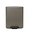 Brabantia Bo Step On Trash Can, 16 Gallon, 60 Liter In Platinum
