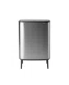Brabantia Bo Touch Top Hi Dual Compartment Trash Can, 2 X 8 Gallon, 2 X 30 Liter In Matte Steel Fingerprint Proof
