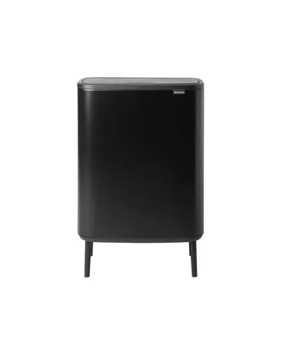 Brabantia Bo Touch Top Hi Trash Can, 16 Gallon, 60 Liter In Matte Black