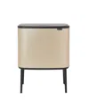 Brabantia Bo Touch Top Trash Can, 9.5 Gallon In Metallic Gold