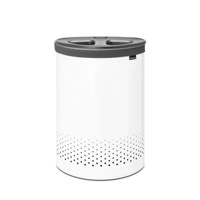 Brabantia Dual Compartment Laundry Hamper In White