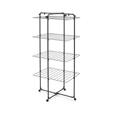 Brabantia Hangon Tower Clothes Drying Rack, 98 Feet (30 Meter) In Matte Black