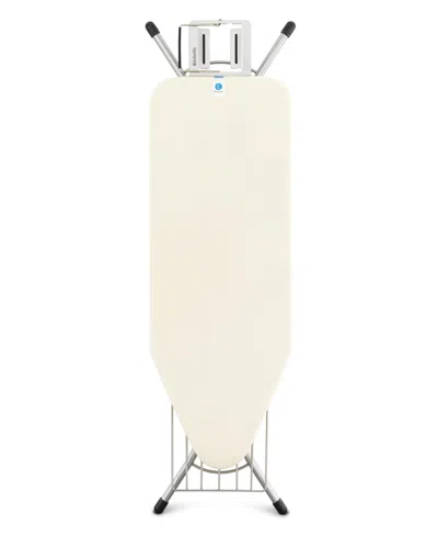 Brabantia Ironing Board C, Steam Iron Rest With Linen Rack In Ecru